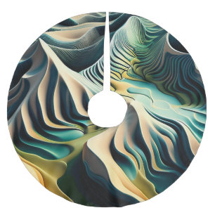 Topographic Currents Polyester Weihnachtsbaumdecke