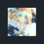 Topographic Mind Flow Colorful Profile Leinwanddruck<br><div class="desc">A luminous human profile in pale white and beige becomes a living canvas for swirling topographic lines and radiant color waves. Electric turquoise, fiery orange, coral, golden yellow, and teal contours ripple across the face like visible thoughts, emotions, or universal energy, while subtle earthy brown textures reveal deeper layers beneath....</div>