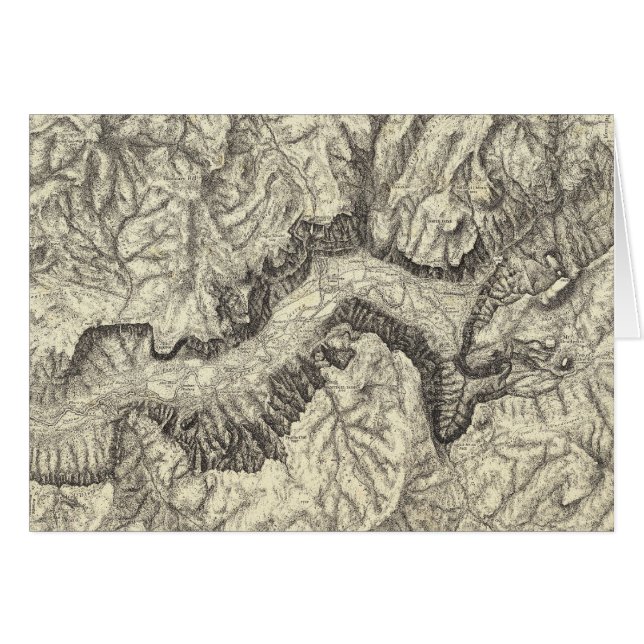 Topographical Map of The Yosemite Valley (Vorderseite (Horizontal))