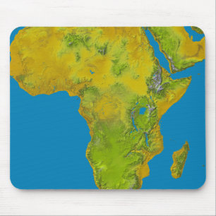 Topographische Ansicht von Afrika Mousepad