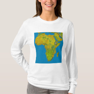 Topographische Ansicht von Afrika T-Shirt