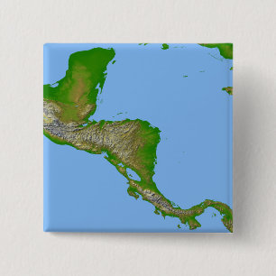 Topographische Ansicht von Mittelamerika Button