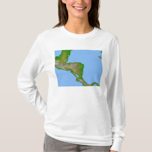 Topographische Ansicht von Mittelamerika T-Shirt