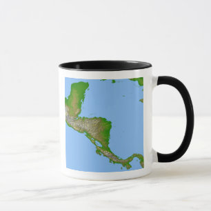 Topographische Ansicht von Mittelamerika Tasse