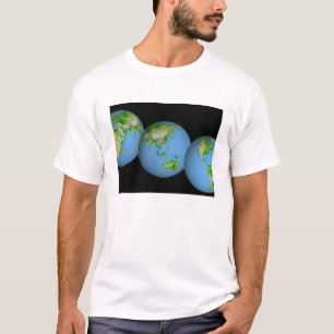 Topographische Ansichten der Welt T-Shirt