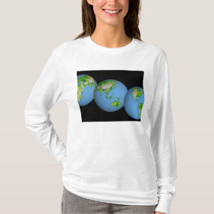 Topographische Ansichten der Welt T-Shirt