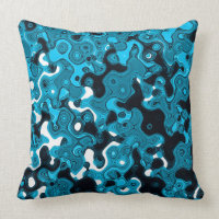 Topographische Blues Kissen