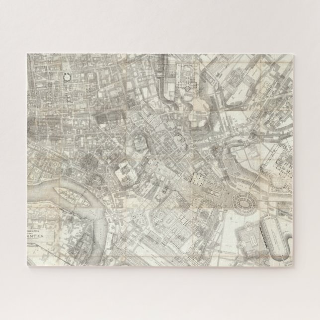 Topographische Karte des antiken Rom, Italien (Horizontal)