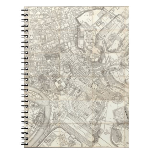 Topographische Karte des antiken Rom, Italien Notizblock (Vorderseite)