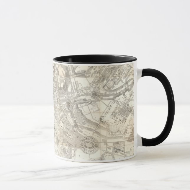 Topographische Karte des antiken Rom, Italien Tasse (Rechts)