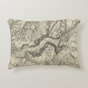 Topographische Karte des Yosemite-Tales Dekokissen