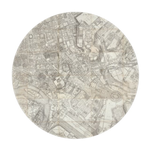 Topographische Karte von altem Rom, Italien Schneidebrett (Vorderseite)