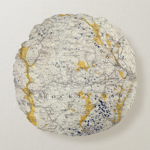 Topographische und Glazial- Karte des New Rundes Kissen