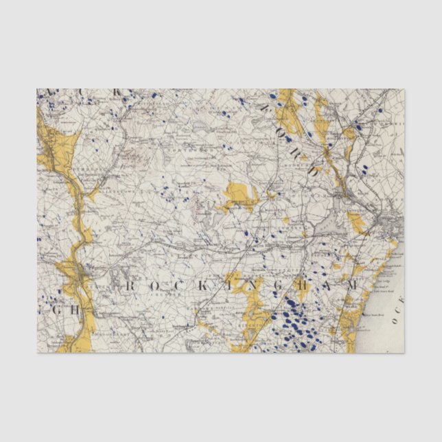 Topographische und Glazial- Karte des New Seidenpapier (Vorderseite)