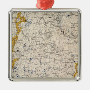 Topographische und Glazial- Karte des New Silbernes Ornament
