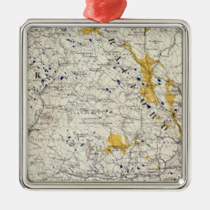Topographische und Glazial- Karte des New Silbernes Ornament
