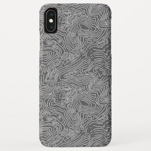 Topographischer Holzkohle iPhone XS maximaler Case-Mate iPhone Hülle