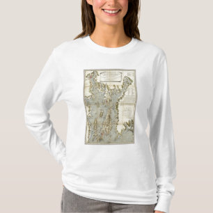 Topographisches Diagramm der Bucht von Narraganset T-Shirt