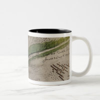 Topographisches Diagramm des Schlachtfeldes des