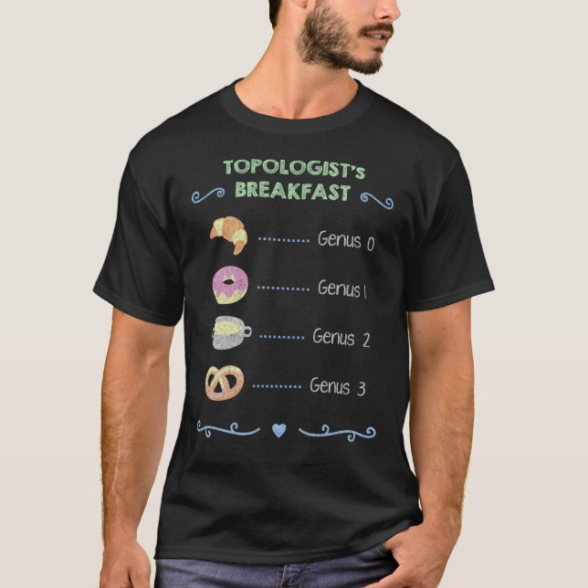 Topologist Frühstück Klassischer T - Shirt (Vorderseite)