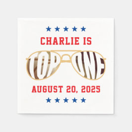 TopOne-Pilot zum ersten Geburtstag Serviette