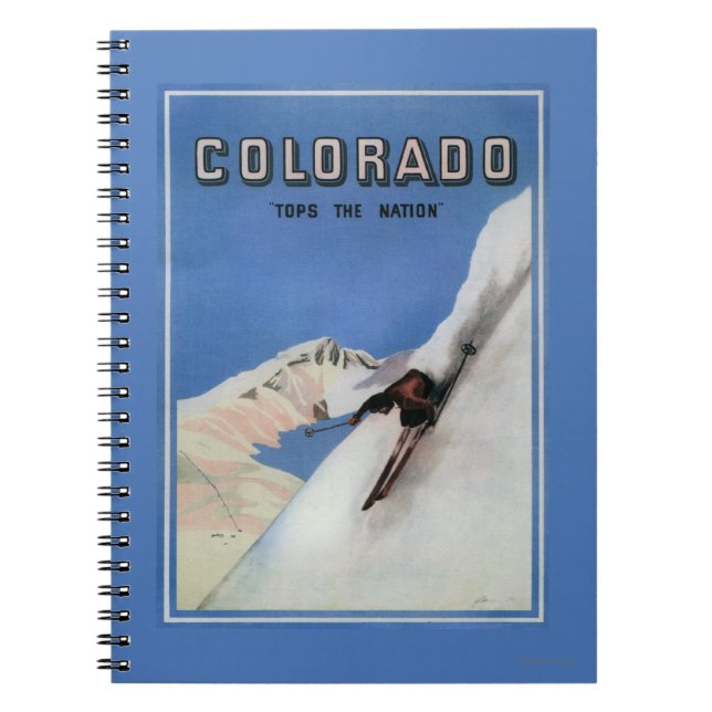 Tops the Nation - Skiing Promotionplakat Notizblock (Vorderseite)