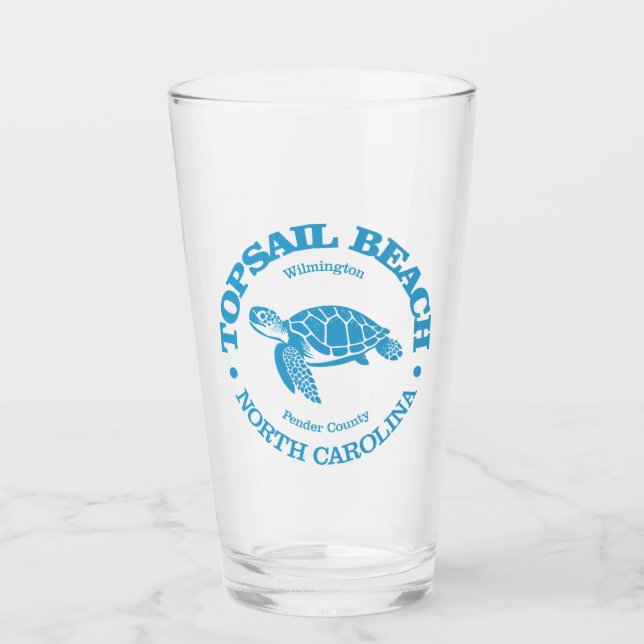 Topsail Beach (Meeresschildkröte) Glas (Vorderseite)