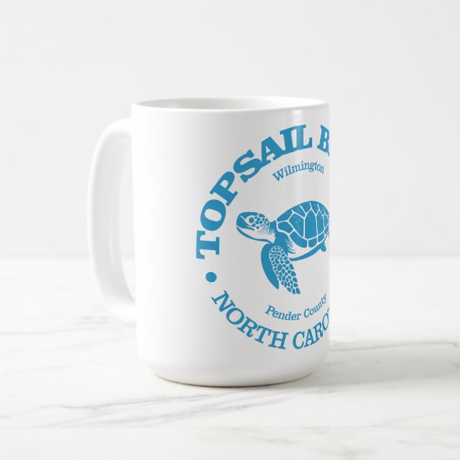Topsail Beach (Meeresschildkröte) Kaffeetasse (Vorderseite Links)