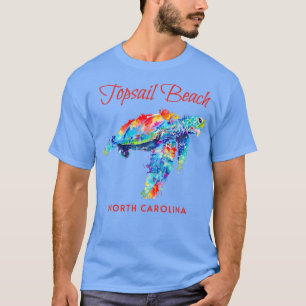 TopSail Beach North Carolina Aquarellmeerschildkrö T-Shirt