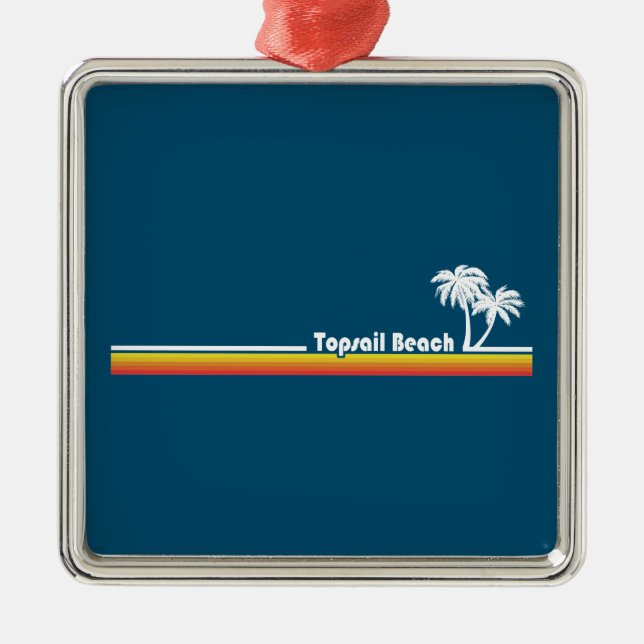 Topsail Beach North Carolina Ornament Aus Metall (Vorne)