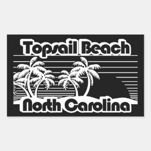 Topsail Beach North Carolina Rechteckiger Aufkleber