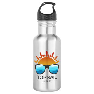 Topsail Beach North Carolina Sonnenbrille Edelstahlflasche
