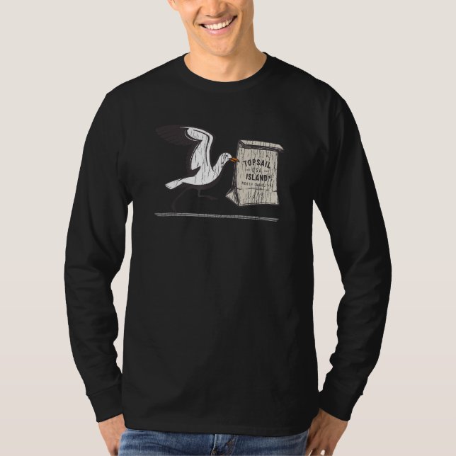 Topsail Island NC Summertime Vacationing Seagull L T-Shirt (Vorderseite)