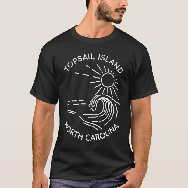 Topsail Island NC Summertime Vacationing White Lin T-Shirt (Vorderseite)