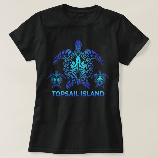 Topsail Island North Carolina Sea Souvenirs T-Shirt (Design vorne)