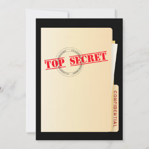 Topscret Überraschungsparty Einladungskarten
