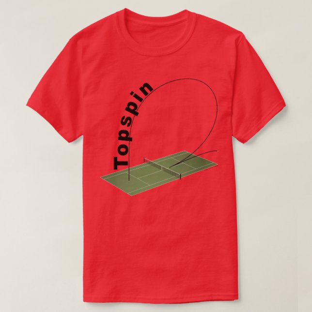 Topspin Tennisplatz T-Shirt (Design vorne)