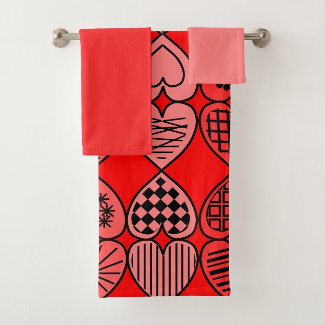 Topsy Turvy Hearts Badetuch Set (Insitu)