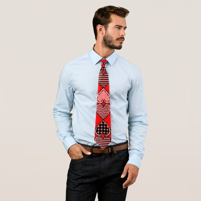 Topsy Turvy Hearts Krawatte (Beispiel)