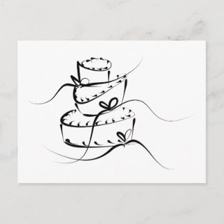 Topsy Turvy Wedding Cake Postkarte