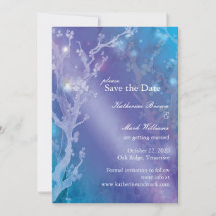 Tor der Morgenröte in Blau Hochzeit Terminankündig Save The Date