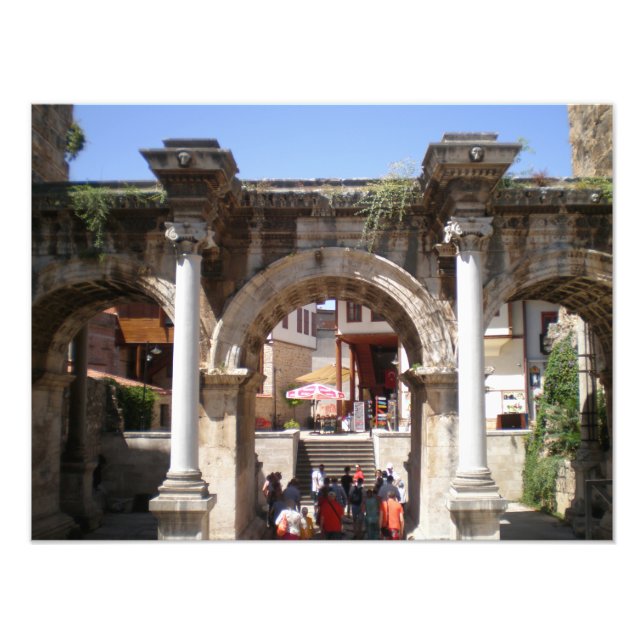 Tor des römischen Kaisers Hadrian Fotodruck (Vorne)
