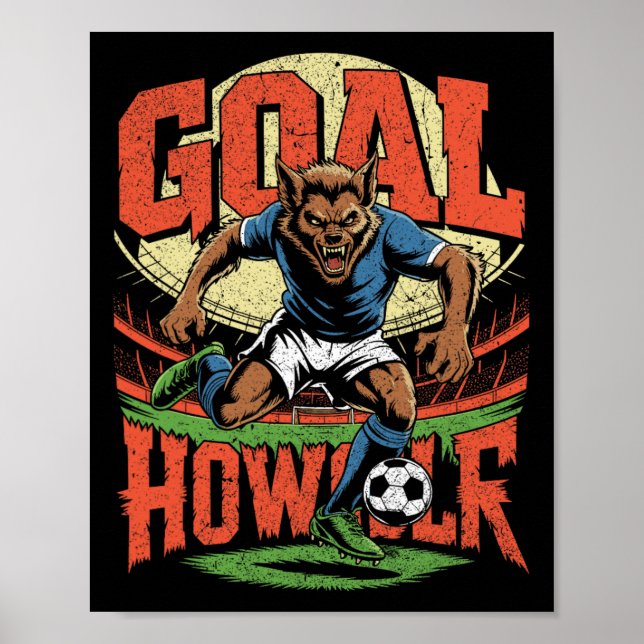 Tor Heuler Werwolf Fußball Halloween Parodie  Poster (Vorne)