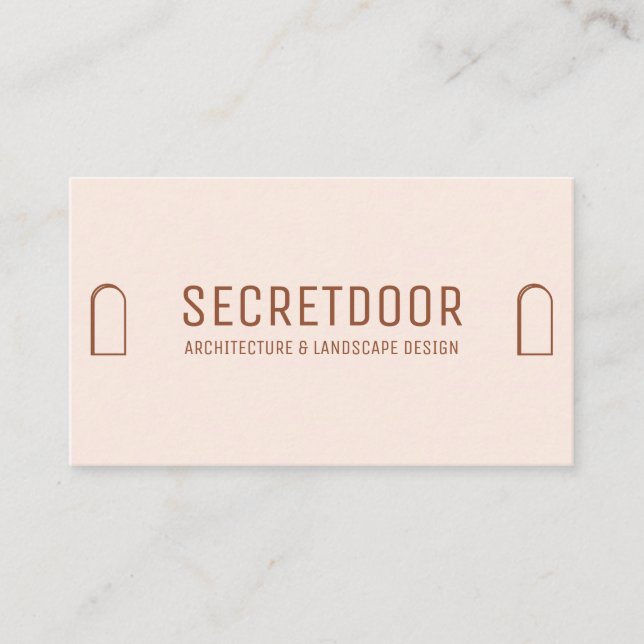 Tor-Logo des Fensters "Terracotta Blush Architectu Visitenkarte (Vorderseite)
