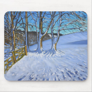 Tor-und Bäume Winter stauen Weg Derbyshire 2013 Mousepad
