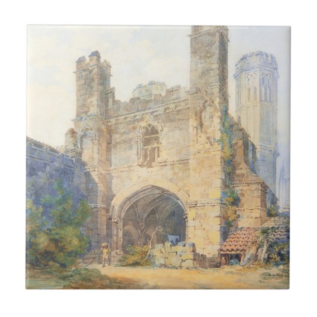 Tor von St. Augustine, Canterbury Fliese (Vorderseite)