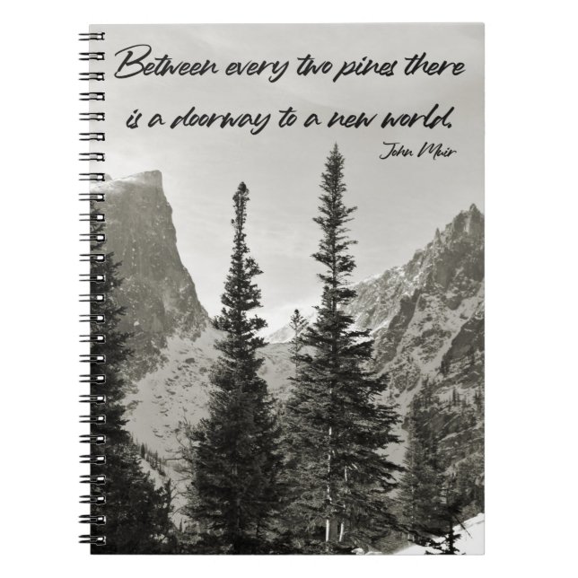 Tor zu einer neuen Welt im Gebirge Notizblock (Vorderseite)