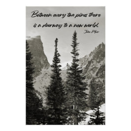 Tor zu einer neuen Welt im Gebirge Poster