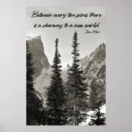Tor zu einer neuen Welt im Gebirge Poster