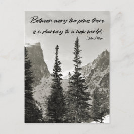 Tor zu einer neuen Welt im Gebirge Postkarte